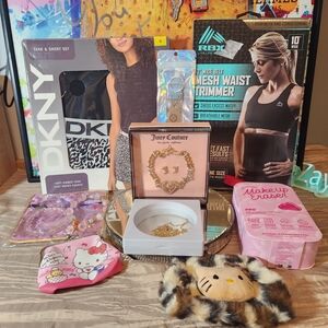 10+ Bundle: Juicy Set DKNY pajamas Waist Trainer 2 Hello Kitty Kisslocks